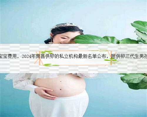南昌代生宝宝费用，2024年南昌供卵的私立机构最新名